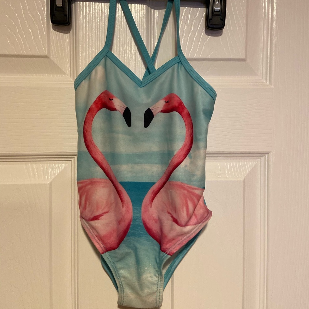 One piece toddler girl swimsuit